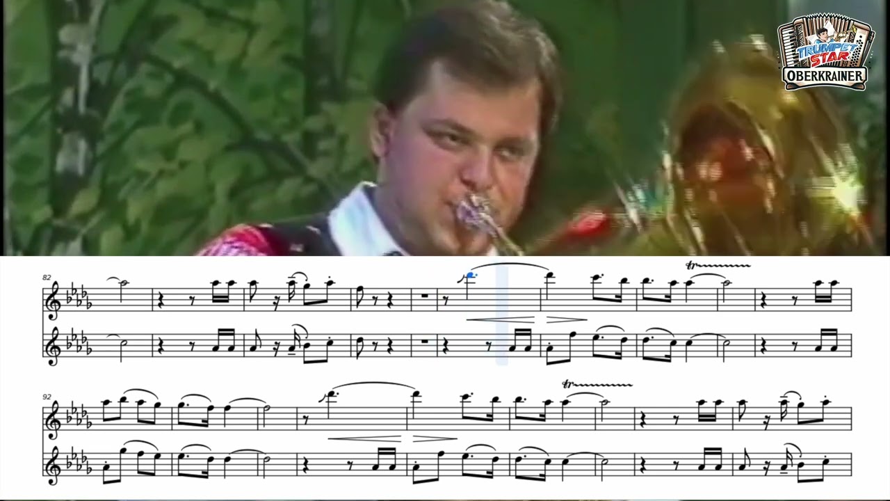 Trompetenecho-von-Slavko-Avsenik-Oberkrainer-Noten-fur-Trompete-und-Klarinette
